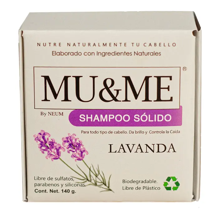 Shampoo en Barra Lavanda 140 Gramos Mu&Me 